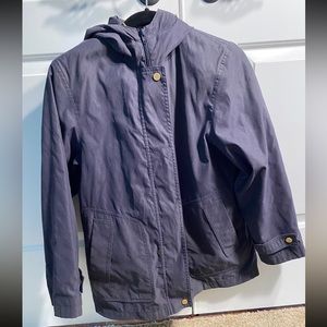 Talbots Navy hooded jacket Petite